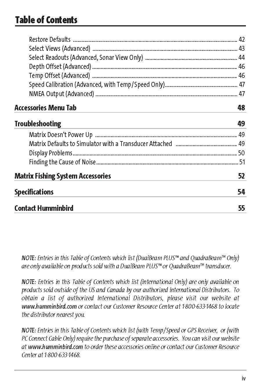 Humminbird Matrix 10 12 17 20 27 37 Operators Manual User Guide Instructions
