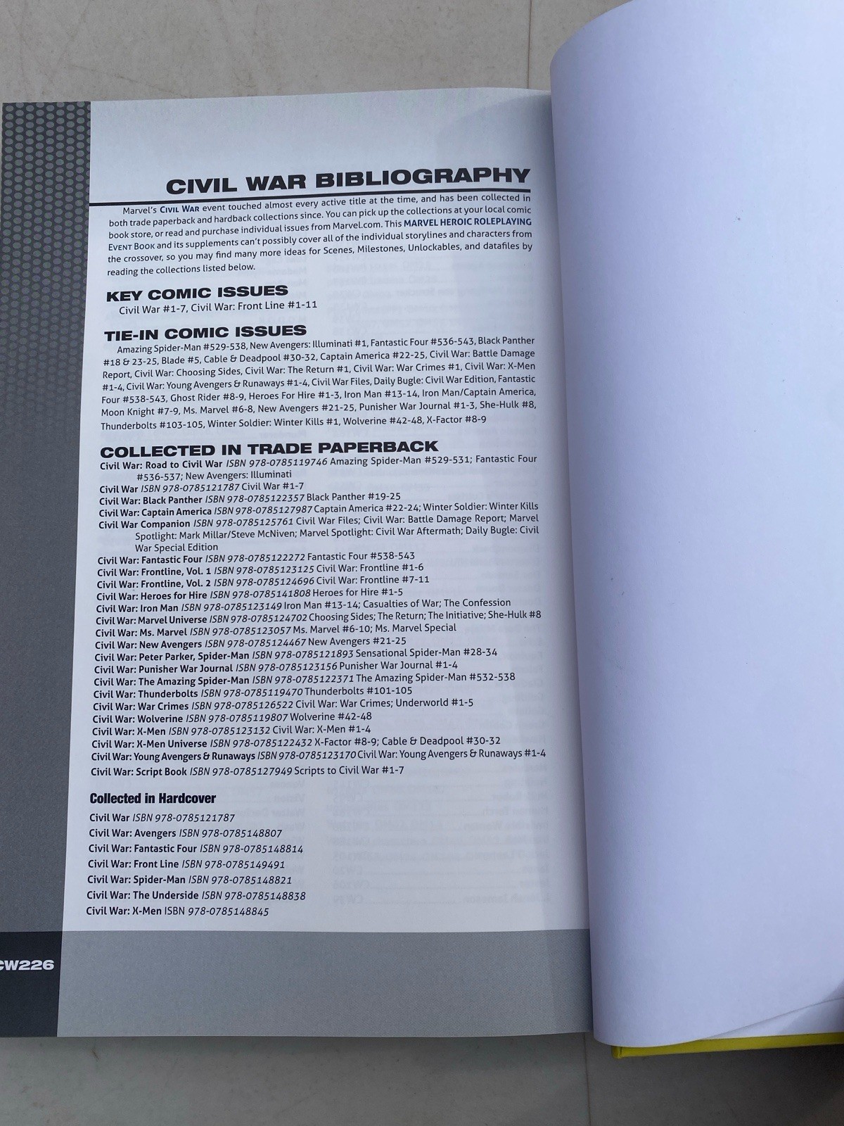 Civil War Heroic Roleplaying Event Book Margaret Weis 2012 HC
