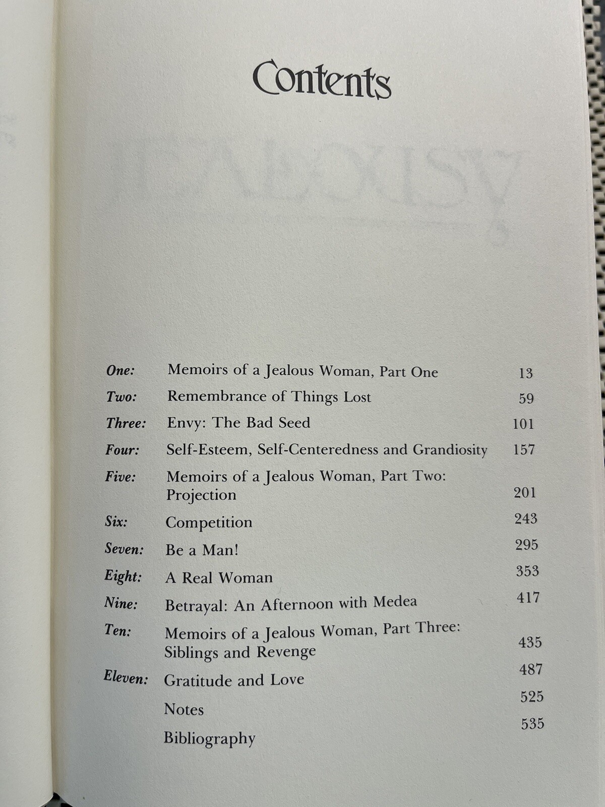 Jealousy Nancy Friday 1985 Hardcover VTG Psychology Self Help Refection 500 PGs