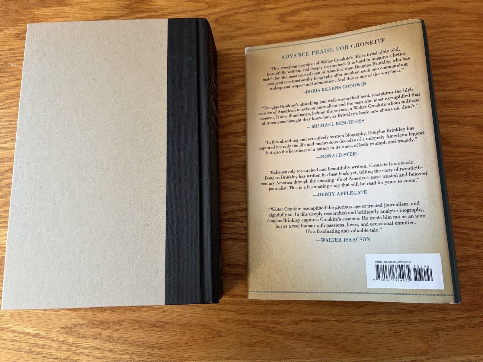 Cronkite by Douglas Brinkley, Signed, 1st Edition, HCDJ