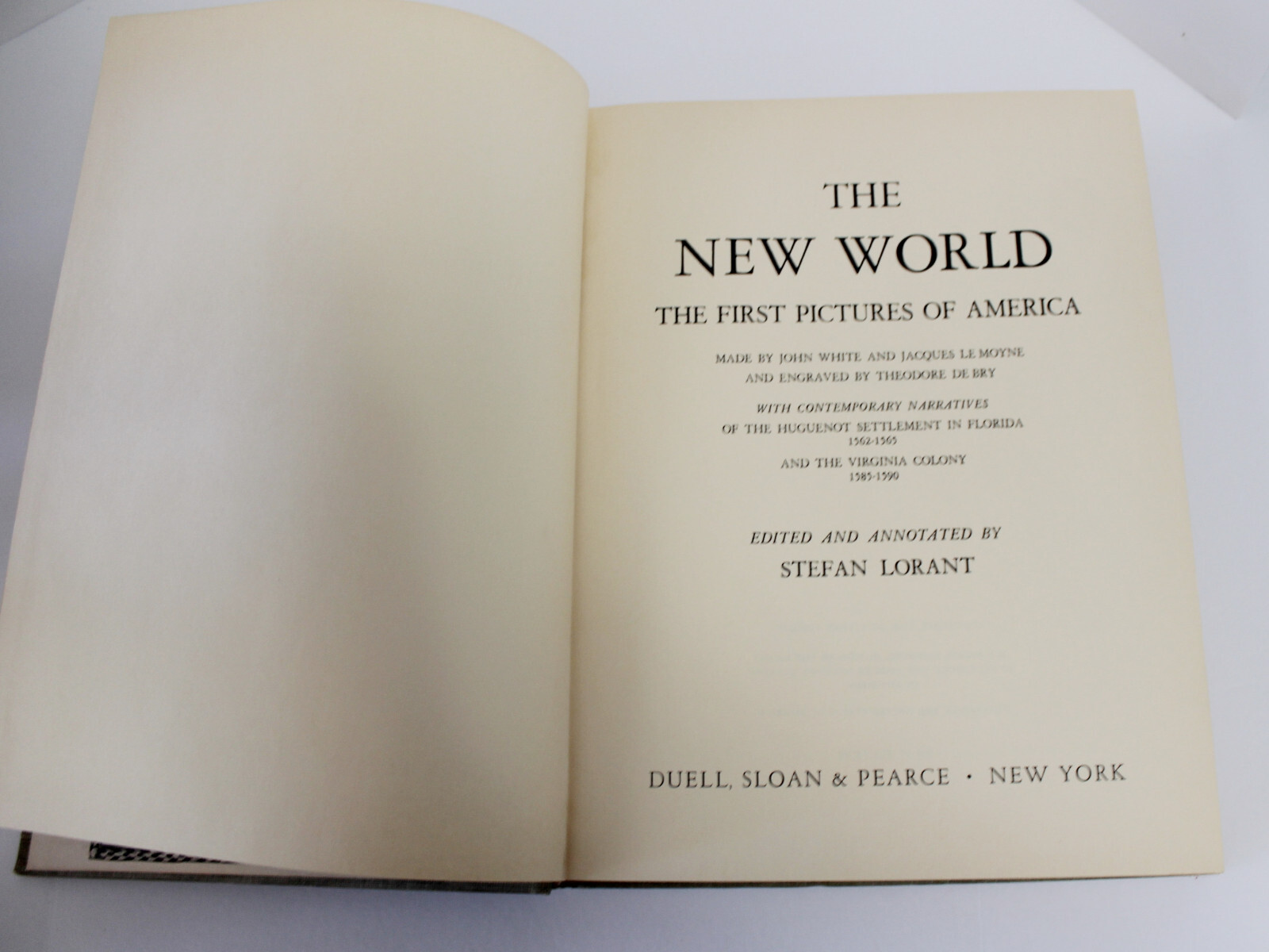 The New World Stefan Lorant First Edition 1946 Hardcover Missing Dust Jacket