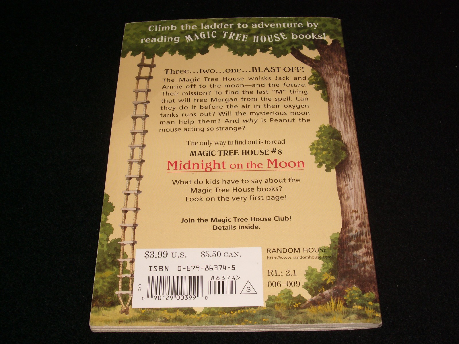 MIDNIGHT ON THE MOON #8°MARY POPE OSBORNE PRINT, /1996° RANDOMC BOOK
