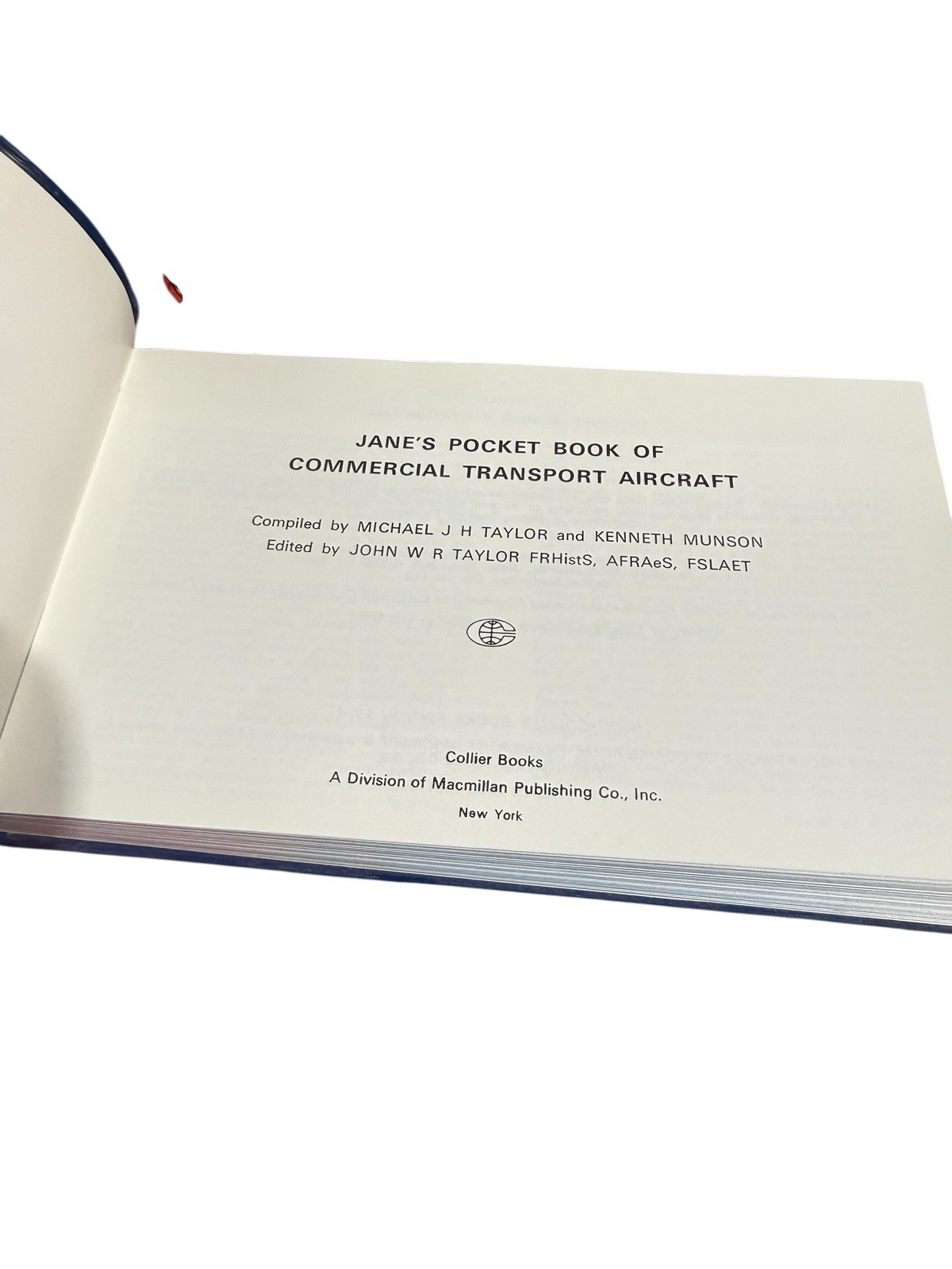 Jane’s Pocket Book of Commercial Transport Aircraft Vintage Aviation Guide Book