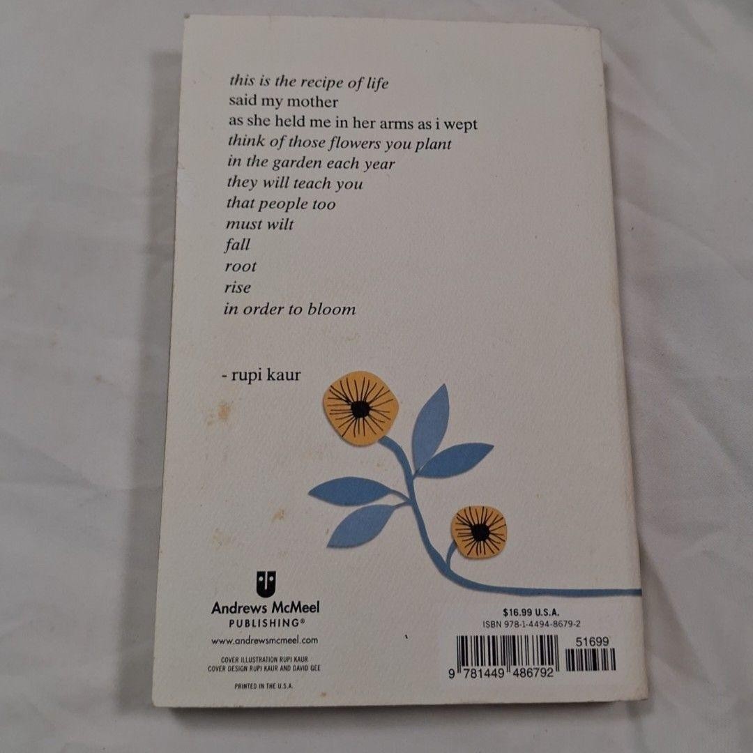 The Sun And Her Flowers, Rupi Kaur Paperback Andrews McMeel 2017 White Poetry