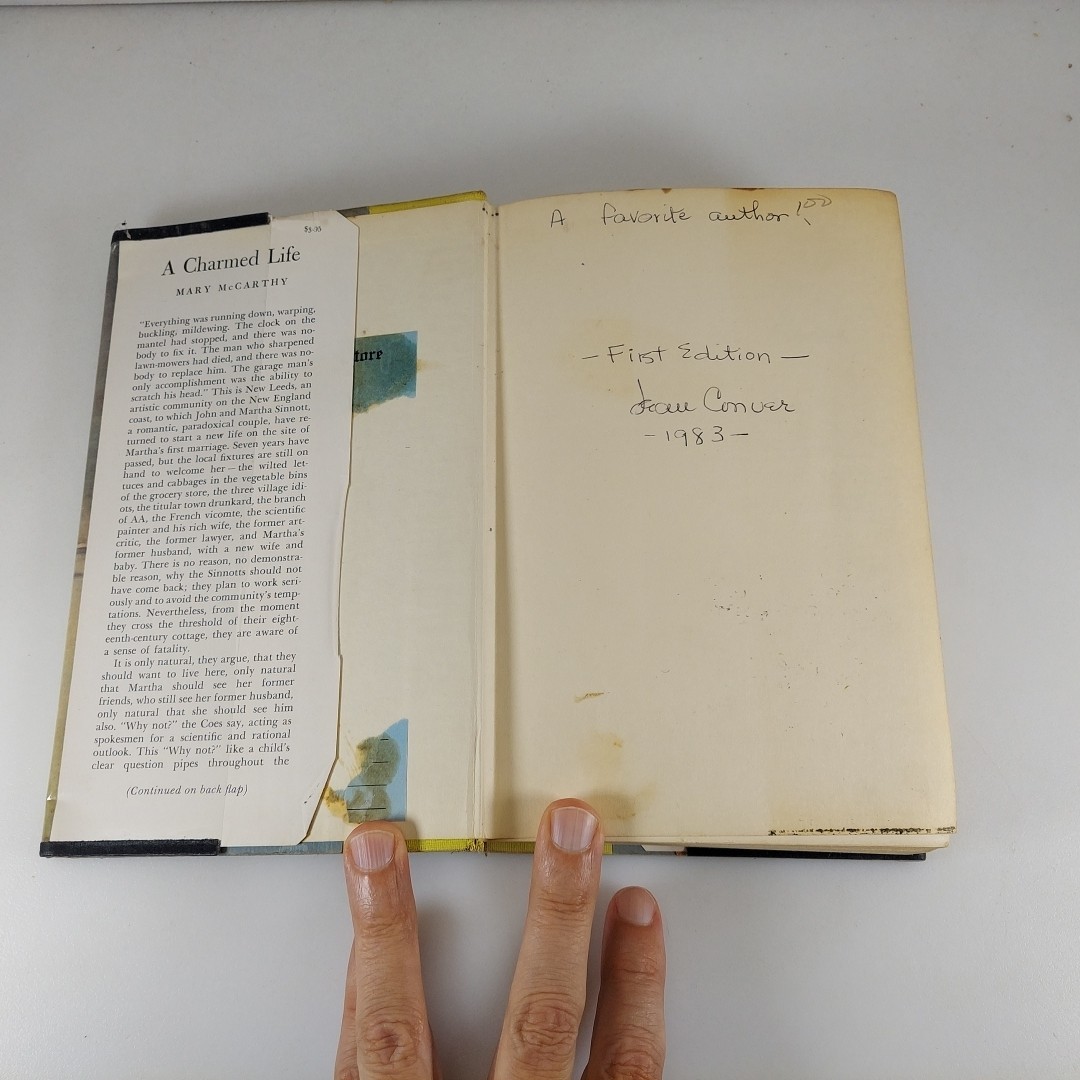 Mary McCarthy A Charmed Life 1955 Harcourt, Brace And Company 1st Edition HCDJ
