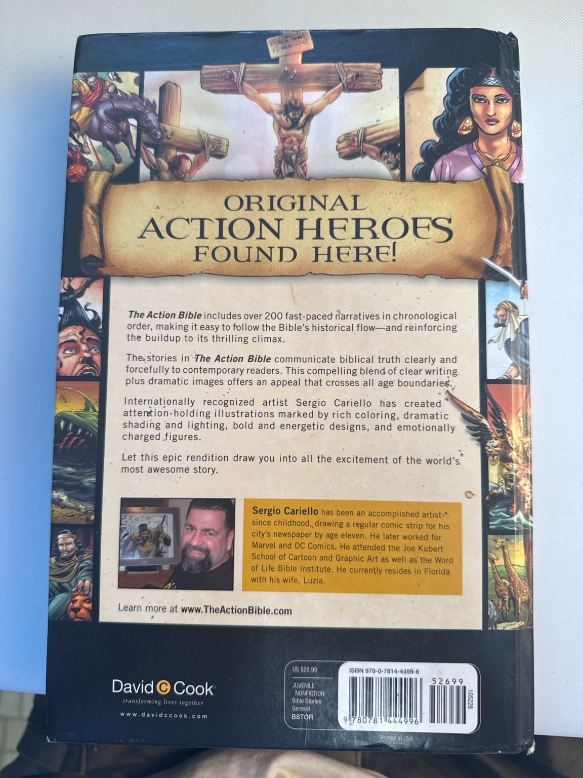 The Action Bible Hardcover 2010 First Edition Sergio Cariello Illustrated Bible