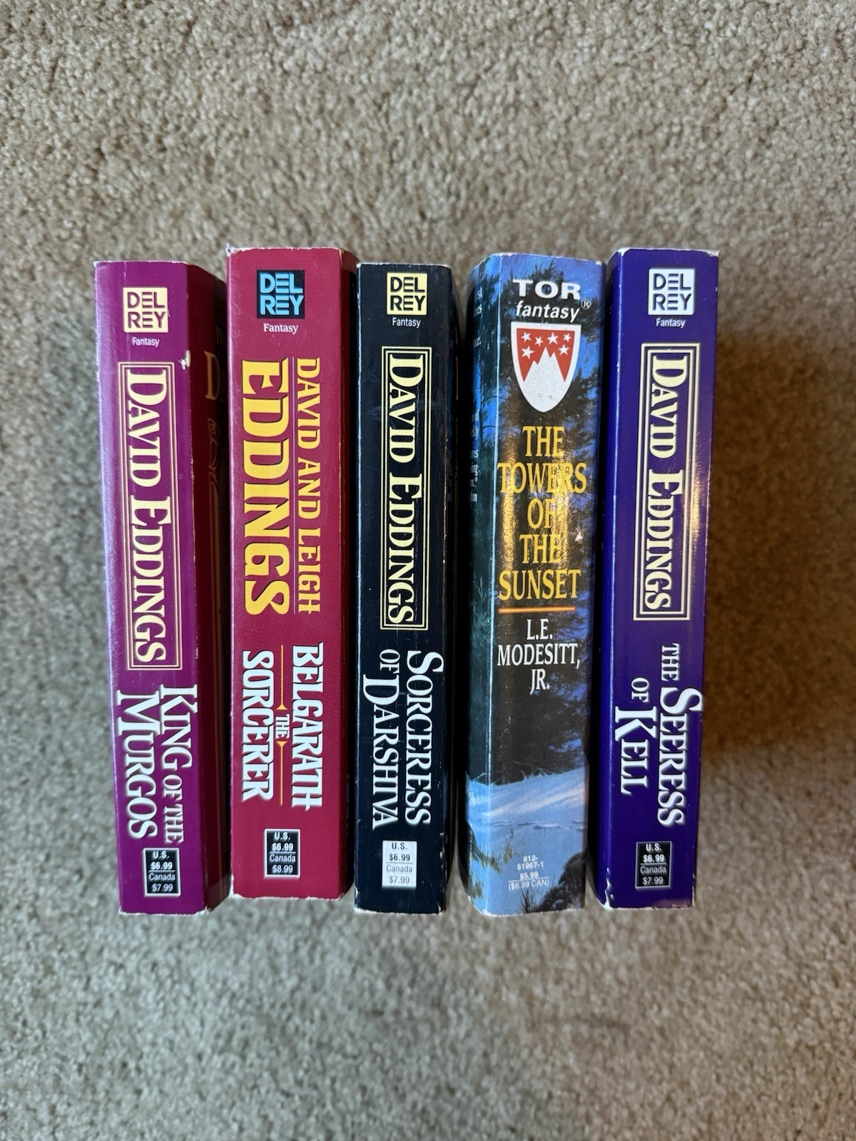 Lot of 15 Fantasy Tor Del Rey Vintage Paperback Books David Eddings 80’s 90’s