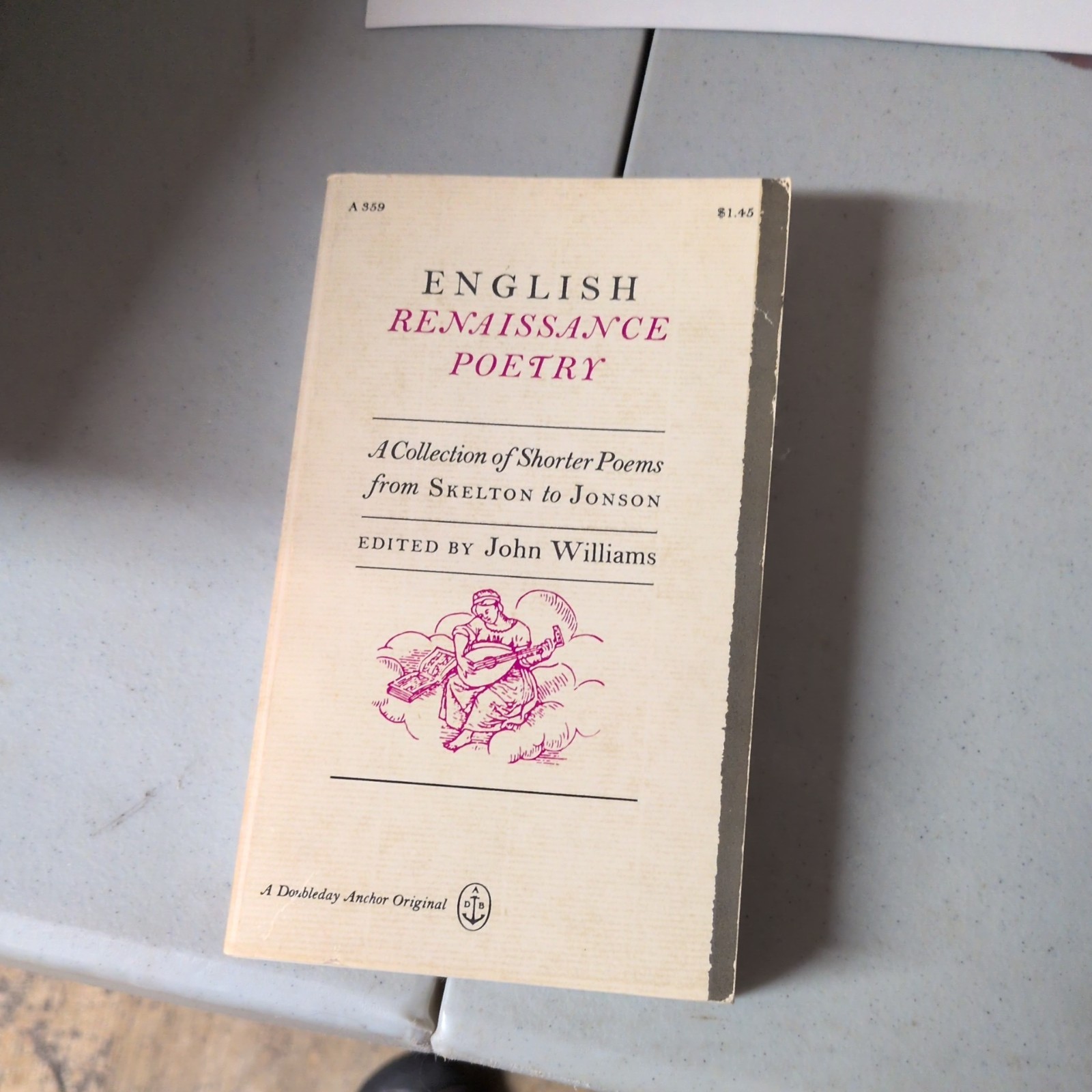 English Renaissance Poetry; John Williams Vintage Anchor Books Paperback