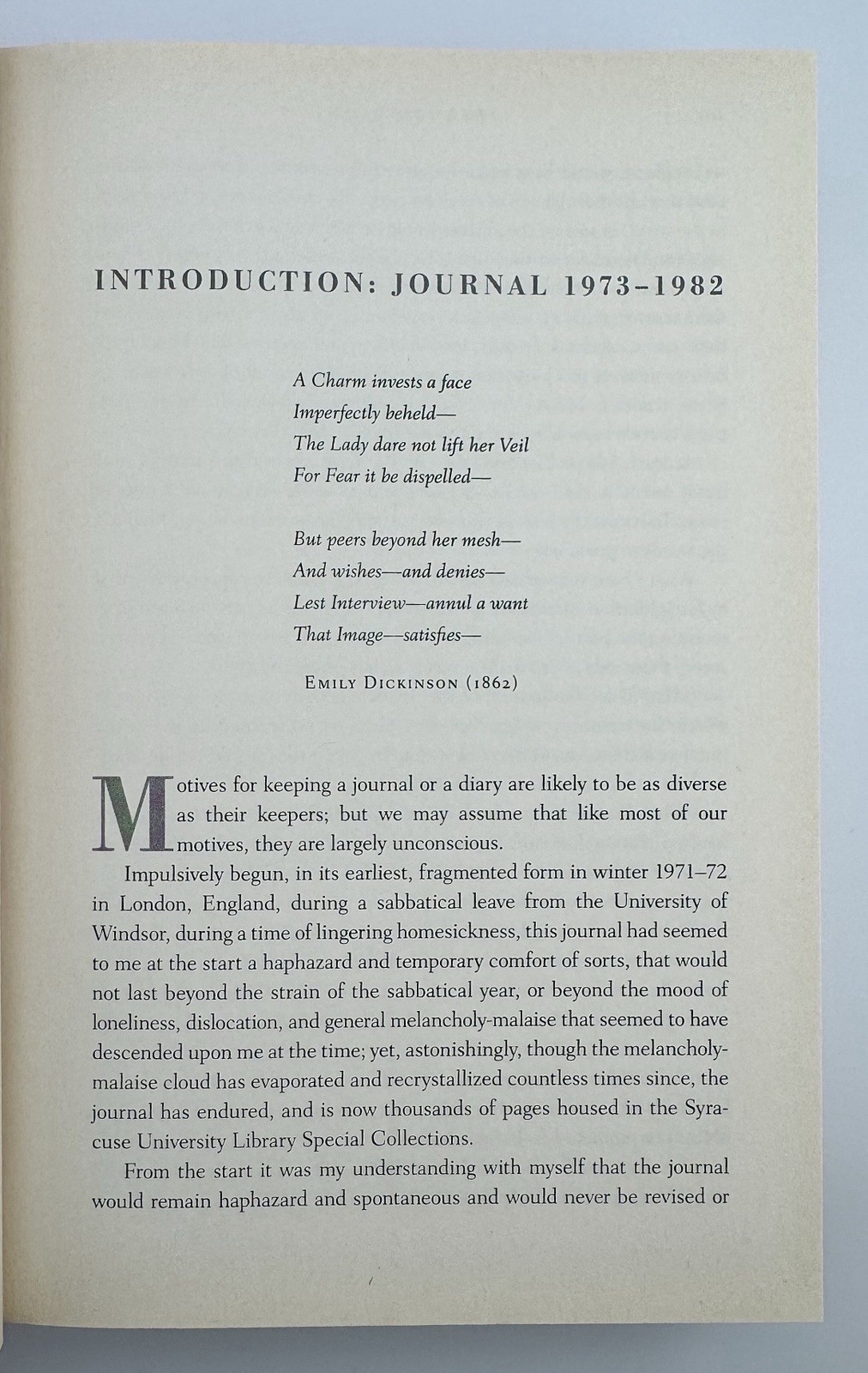 *SIGNED* Joyce Carol Oates JOURNAL 1973-1982 1st Edition/1st Printing! Hardcover