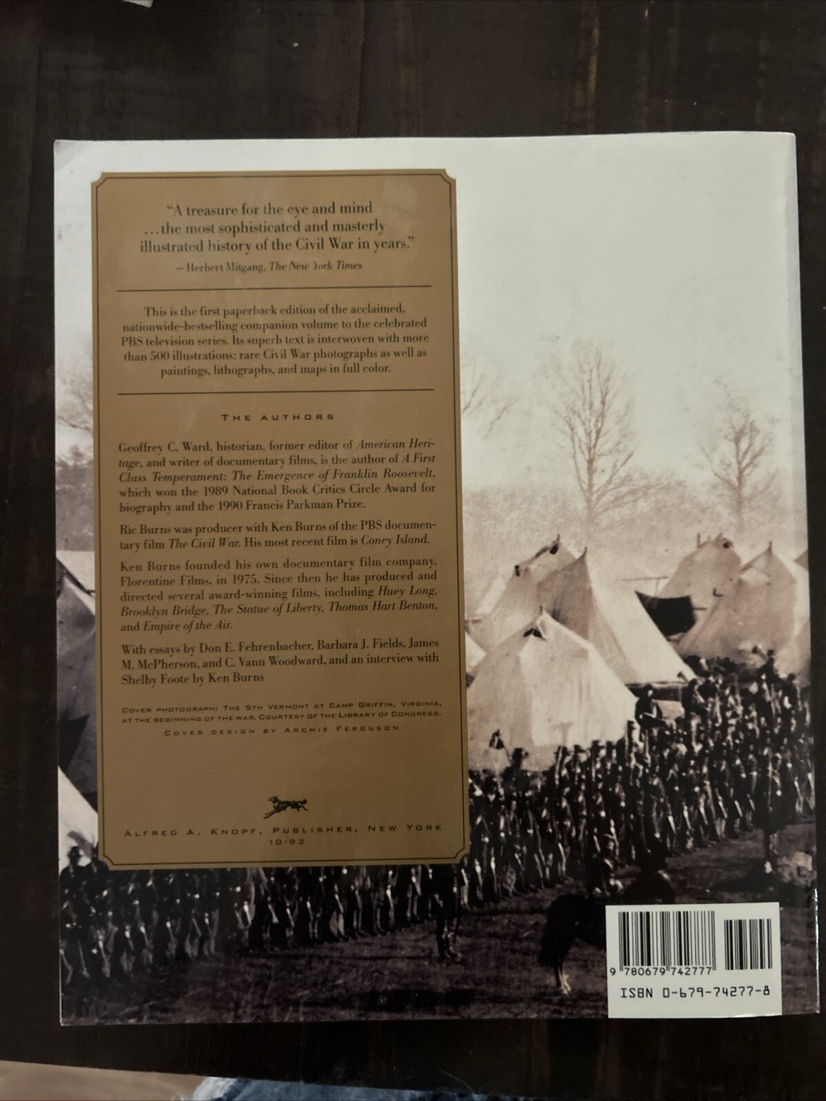 The Civil War: An Illustrated History by Ward, Geoffrey C., Burns, Ric, Burns,