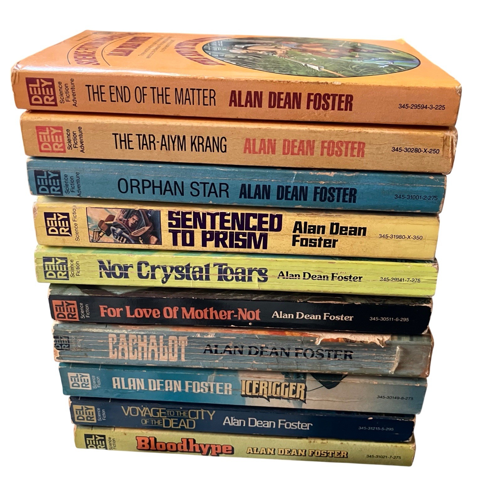 Alan Dean Foster Lot of 10 Vintage Sci-Fi Fantasy Paperback Books
