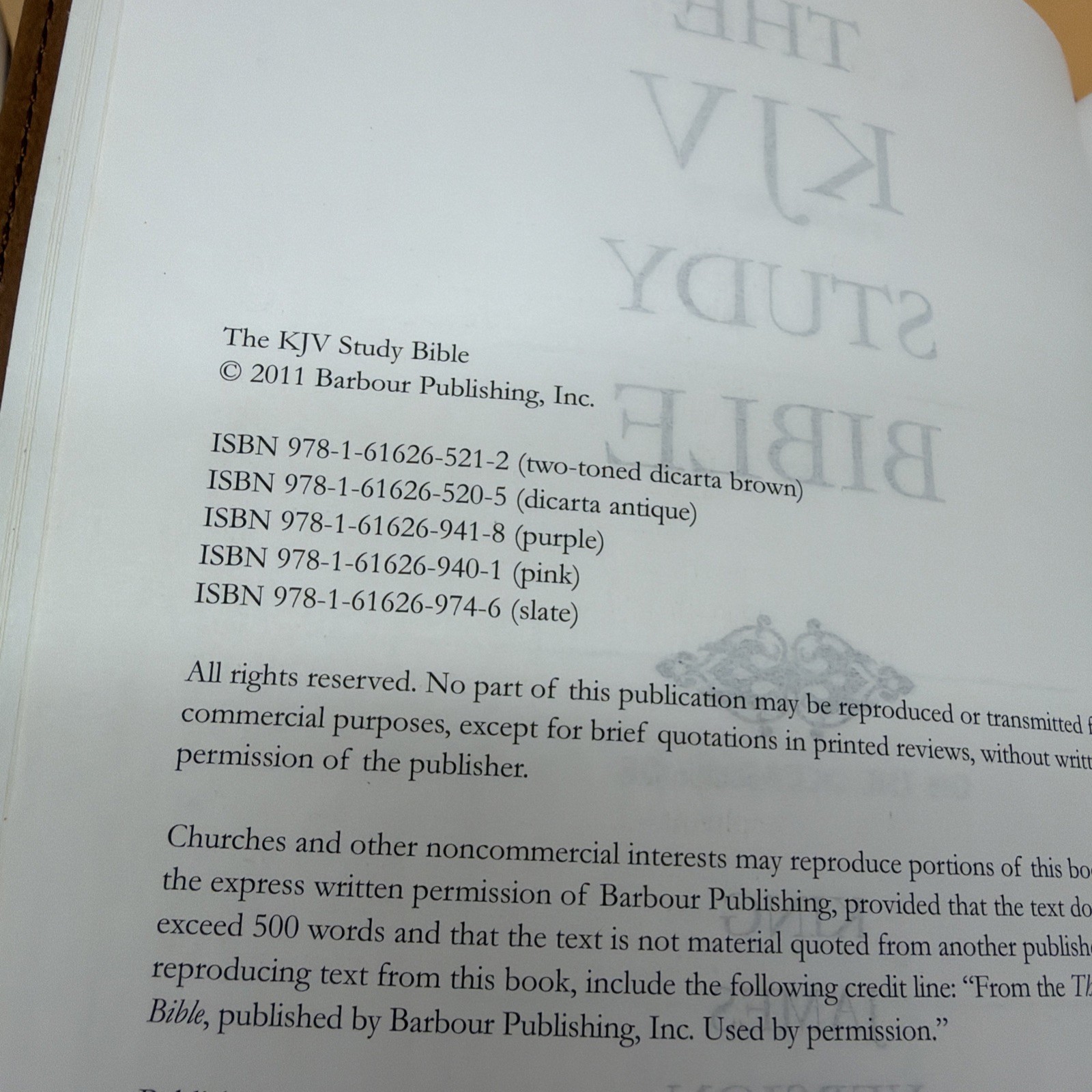 The King James Version Study Bible Red Letter 2011 Barbour Embossed Design KJV