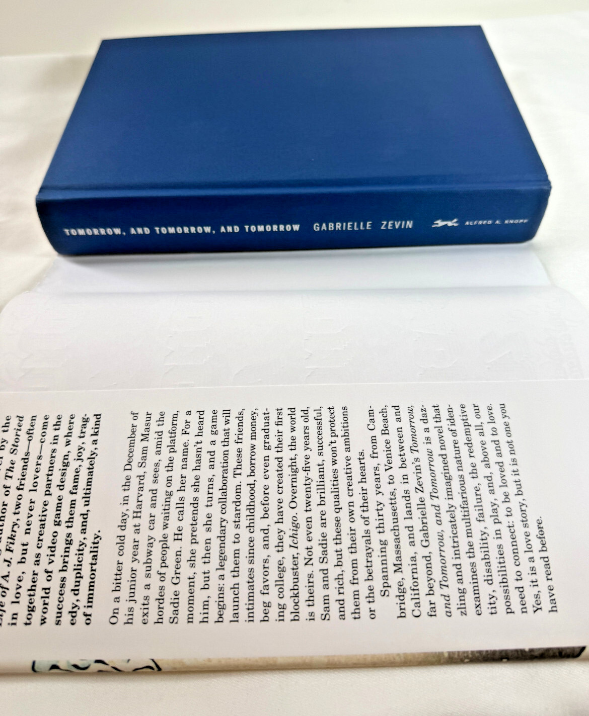 Tomorrow And Tomorrow And Tomorrow Zevin 1st Ed 1st Print HCDJ Borzoi Book