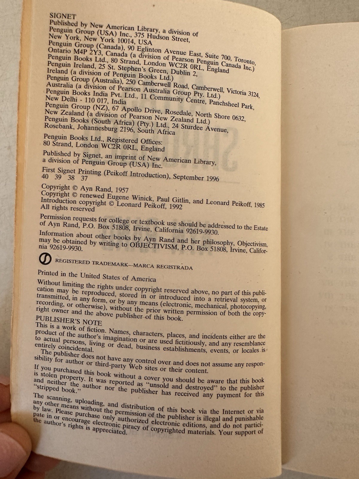 Ayn Rand Box Set : ATLAS SHRUGGED and the FOUNTAINHEAD by Ayn Rand
