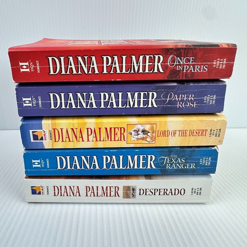 5x Diana Palmer Paperback Books – Hutton & Co. Series – Romance Western