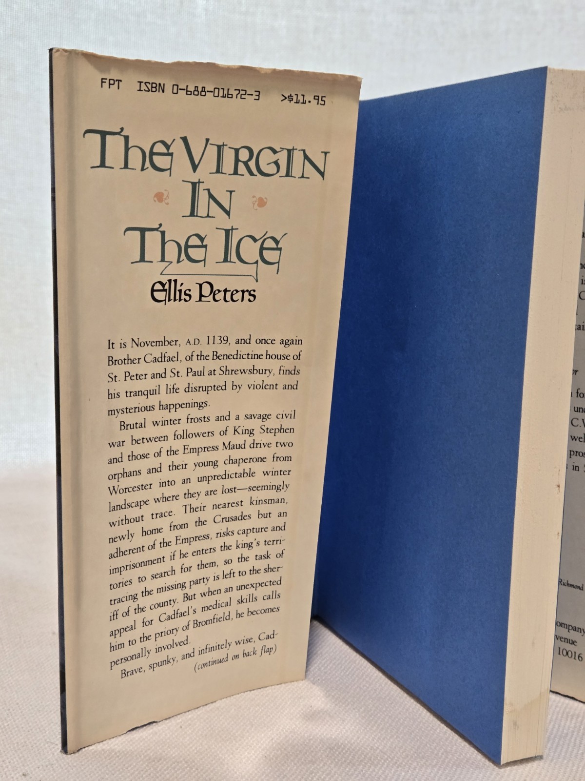 Vintage 1983 “The Virgin in the Ice” Ellis Peters Cadfael Mystery Hardcover!