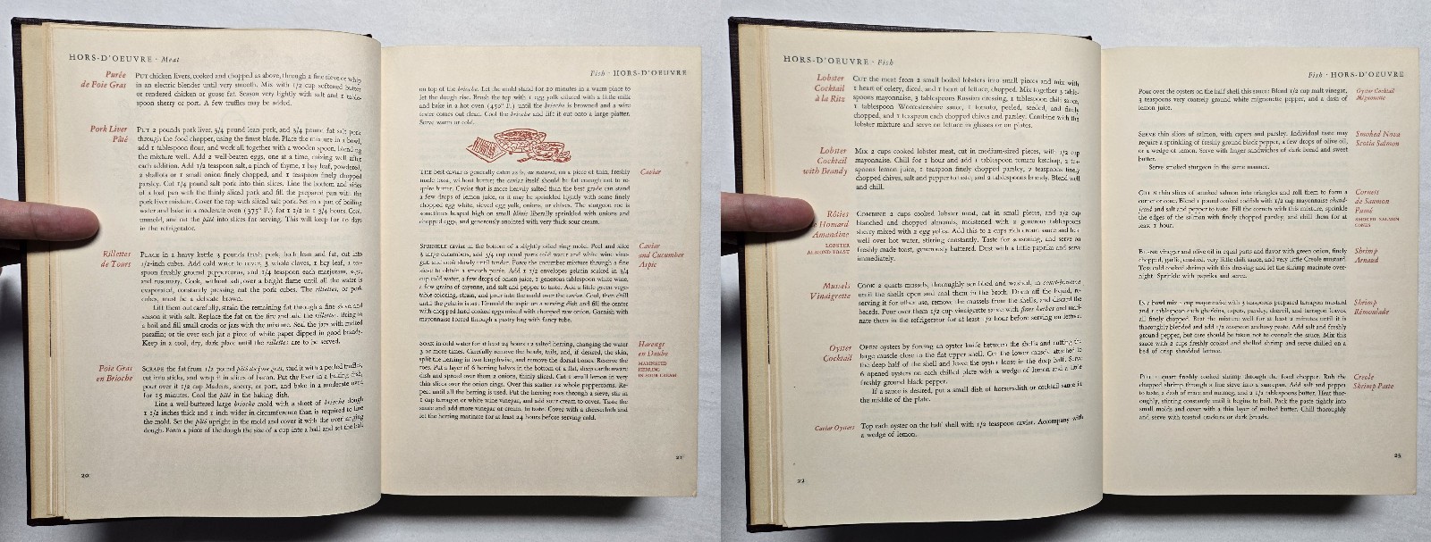 The Gourmet Cookbook Volume 1 & 2 HC Vintage Set of 2 Books