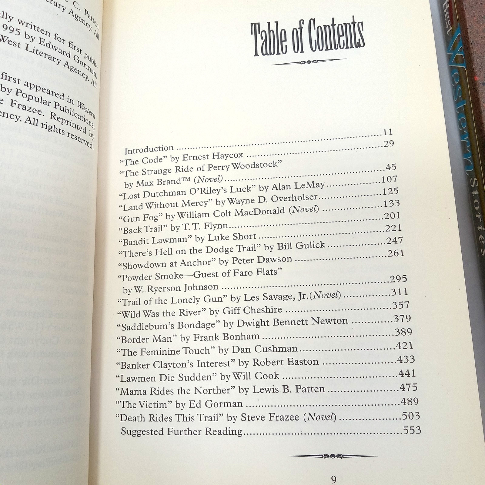 Big Book of Western Action Stories, Best Western Stories Hardcovers Dust Jackets