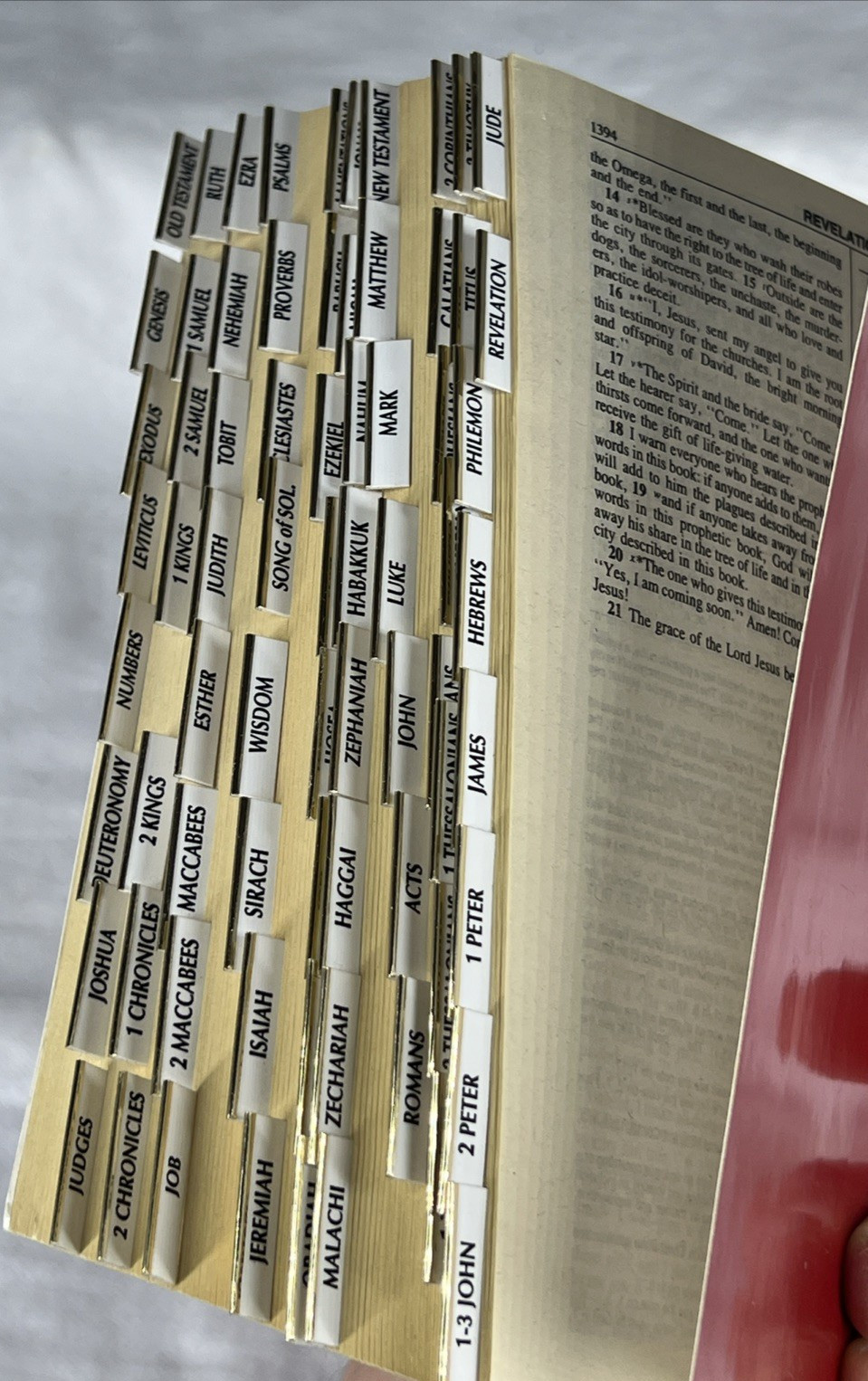 The New American Bible Paperback Revised by World Catholic Press Tabbed Chapters