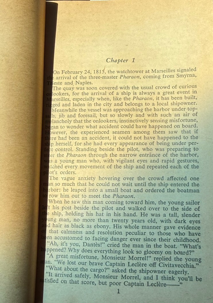 The Count of Monte Cristo Alexandre Dumas Vintage 1956 Bantam Paperback Book