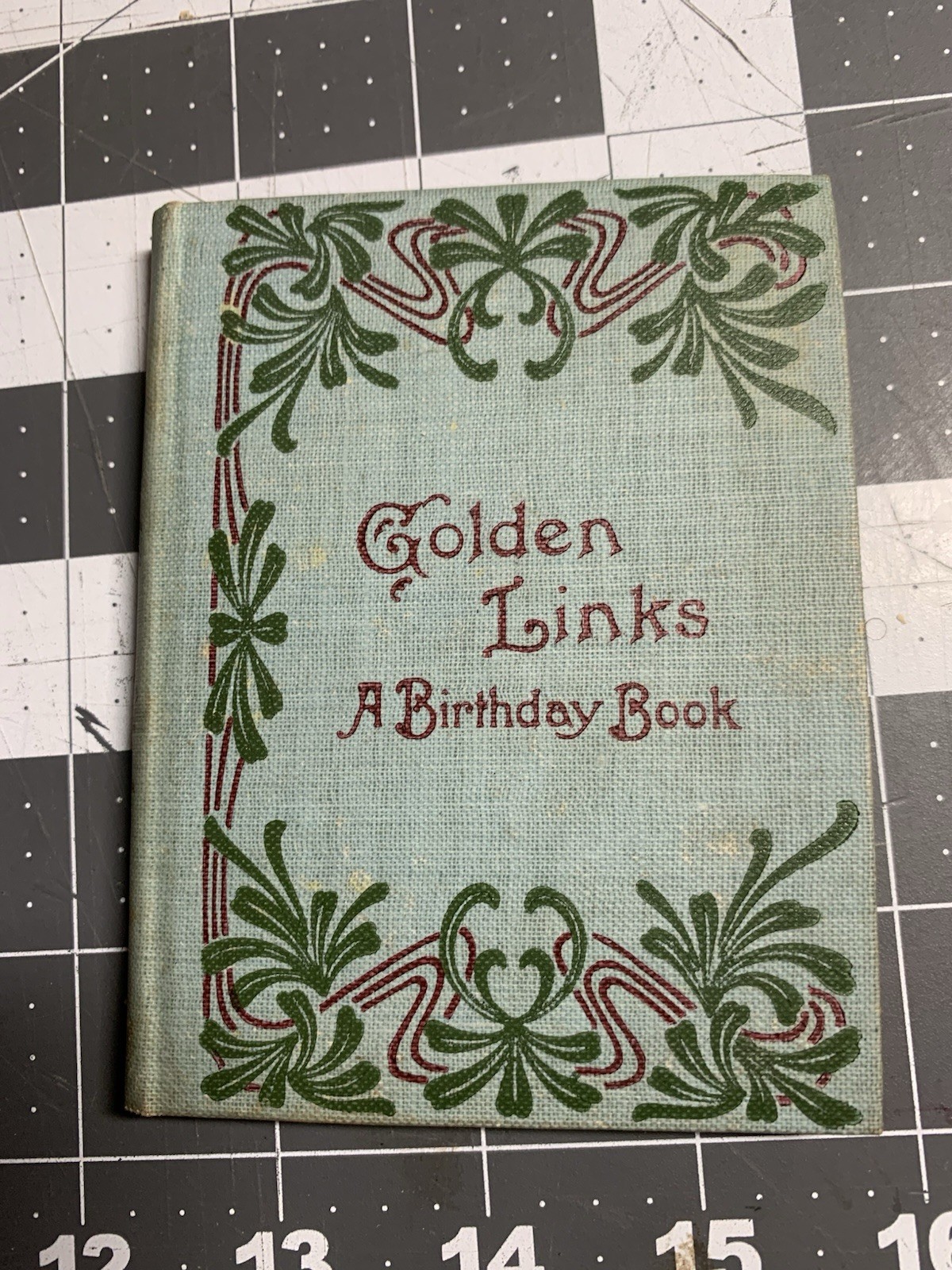 Vintage Small Golden Links Birthday Book! Small Birthday Journal With Names