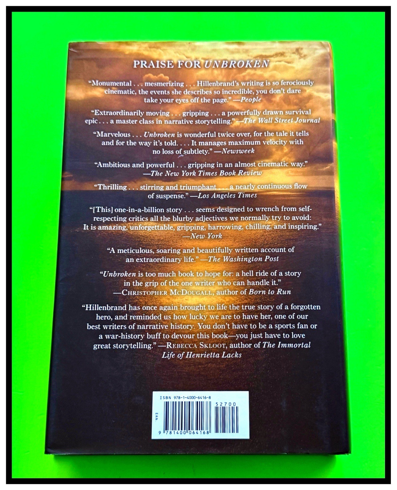 UNBROKEN by LAURA HILLENBRAND 2010 1st EDITION HC DJ MINT