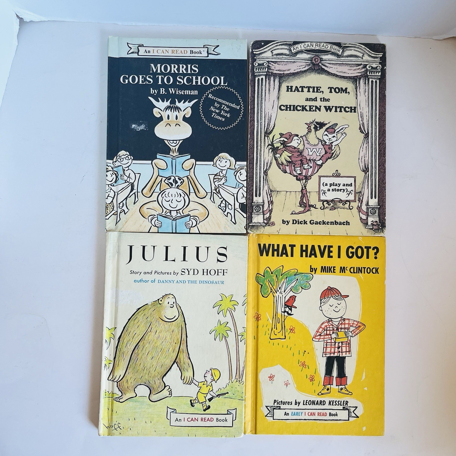 Vintage I Can Read Books Phonics Wiseman Hoff Gackenbach 50s – 80s Lot Of 4