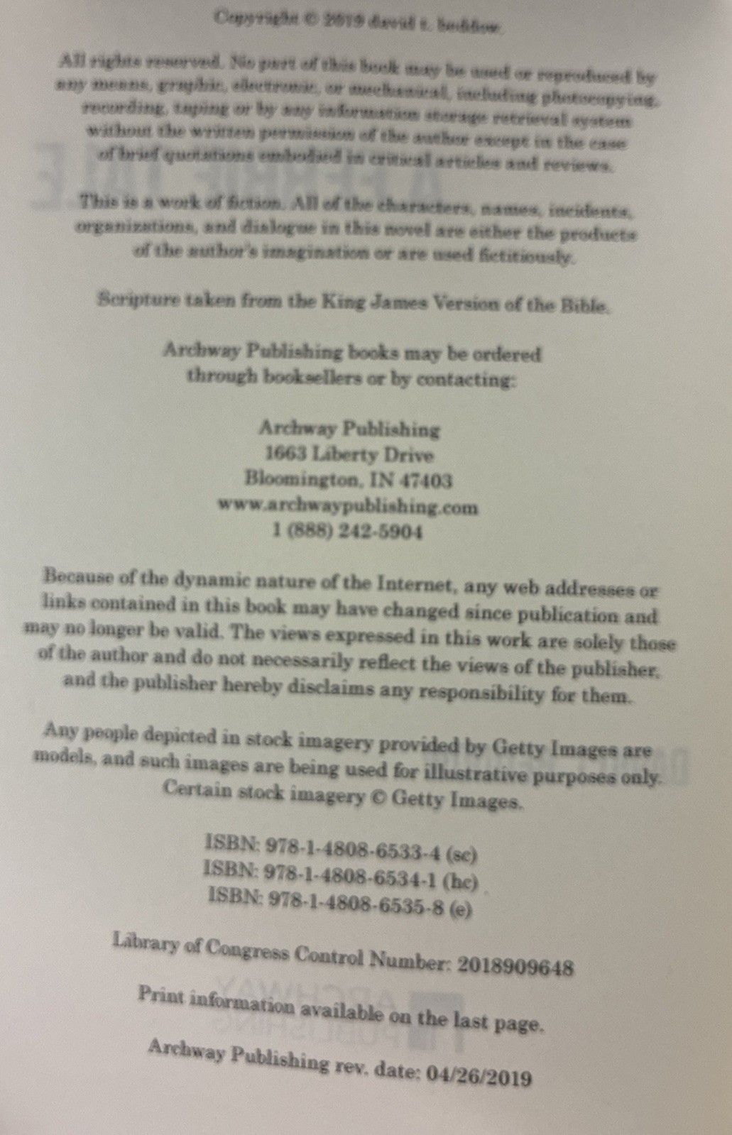 A Ferrie Tale by David T. Beddow Trade Paperback 2019 Archway Publishing Good