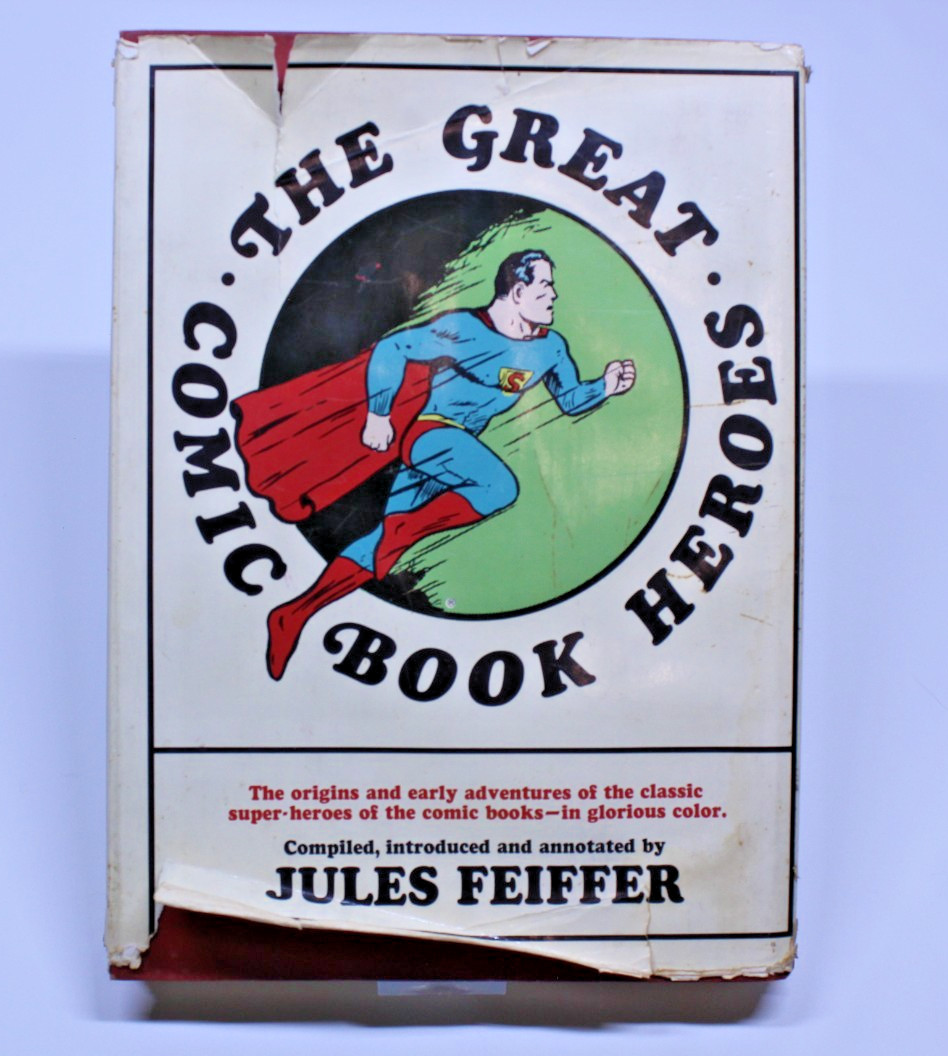 The Great Comic Book Heroes Jules Feiffer Hardcover Bonanza Superman Batman DJ