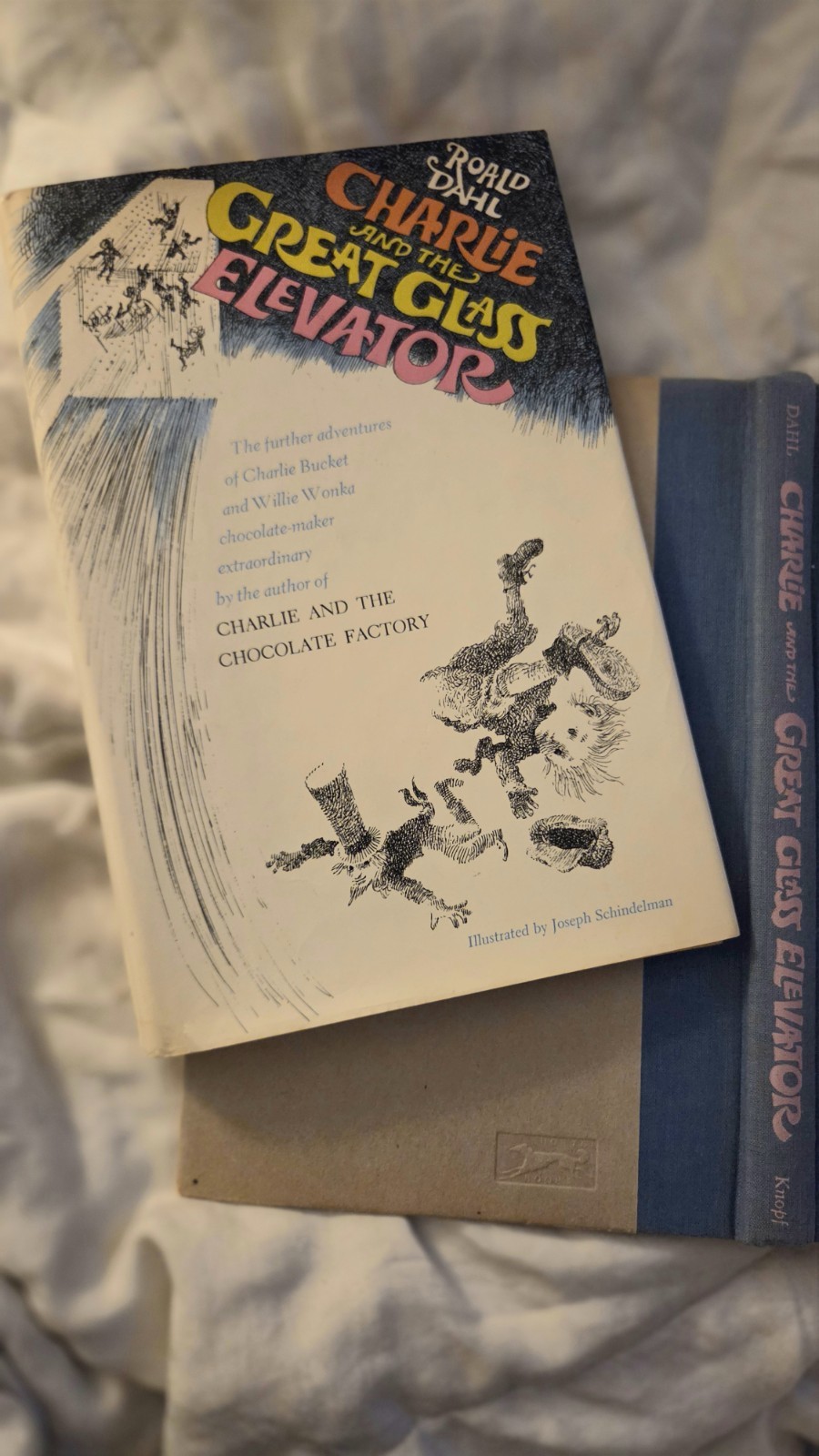 Charlie and the Great Glass Elevator by Roald Dahl (1972) First Ed., Willy Wonka
