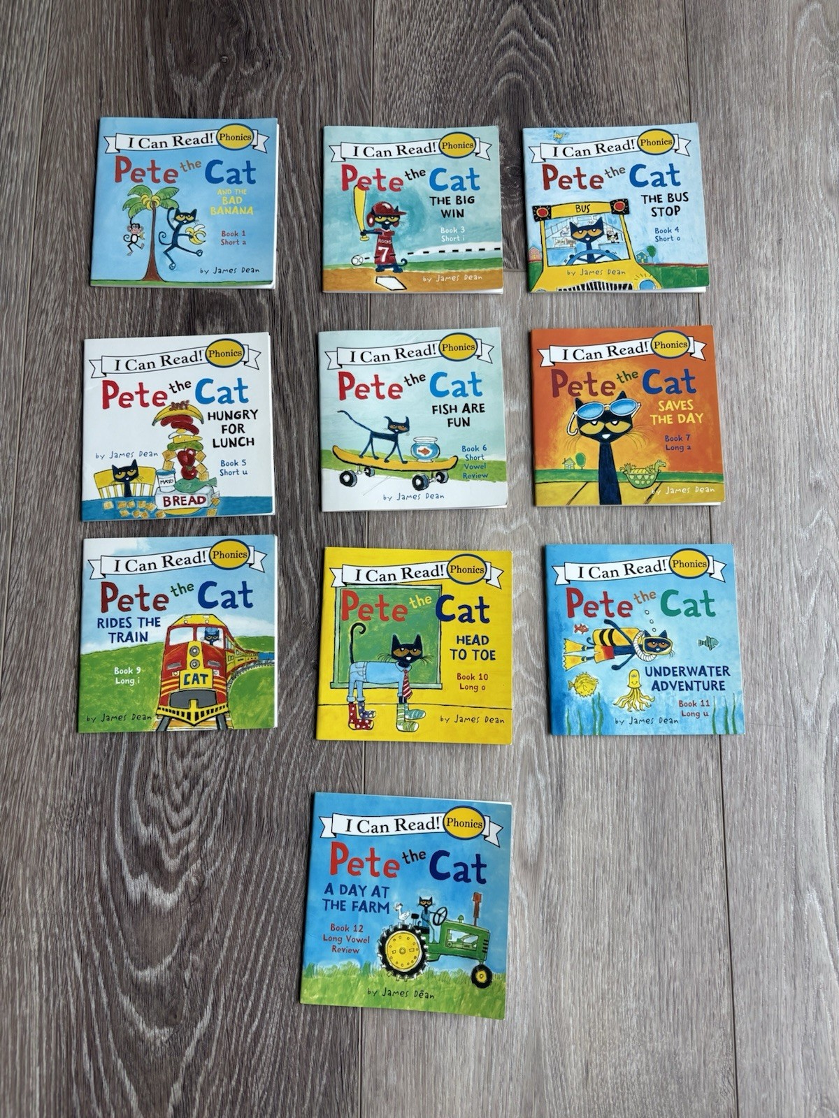 Pete the Cat I Can Read Phonics Books Early Reader Collection LOT SET OF 10