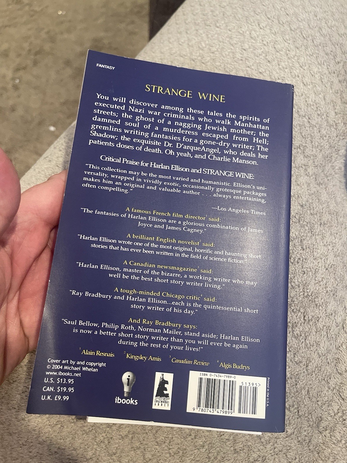Strange Wine By Harlan Ellison Science Fiction Anthology Short Stories