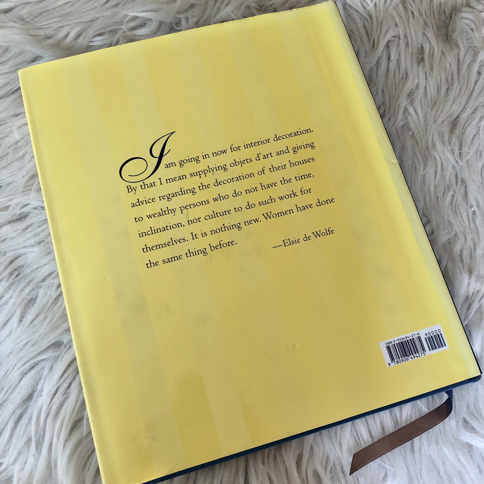 Elsie de Wolfe, the Birth of Modern Interior Design Acanthus Press Yellow Book