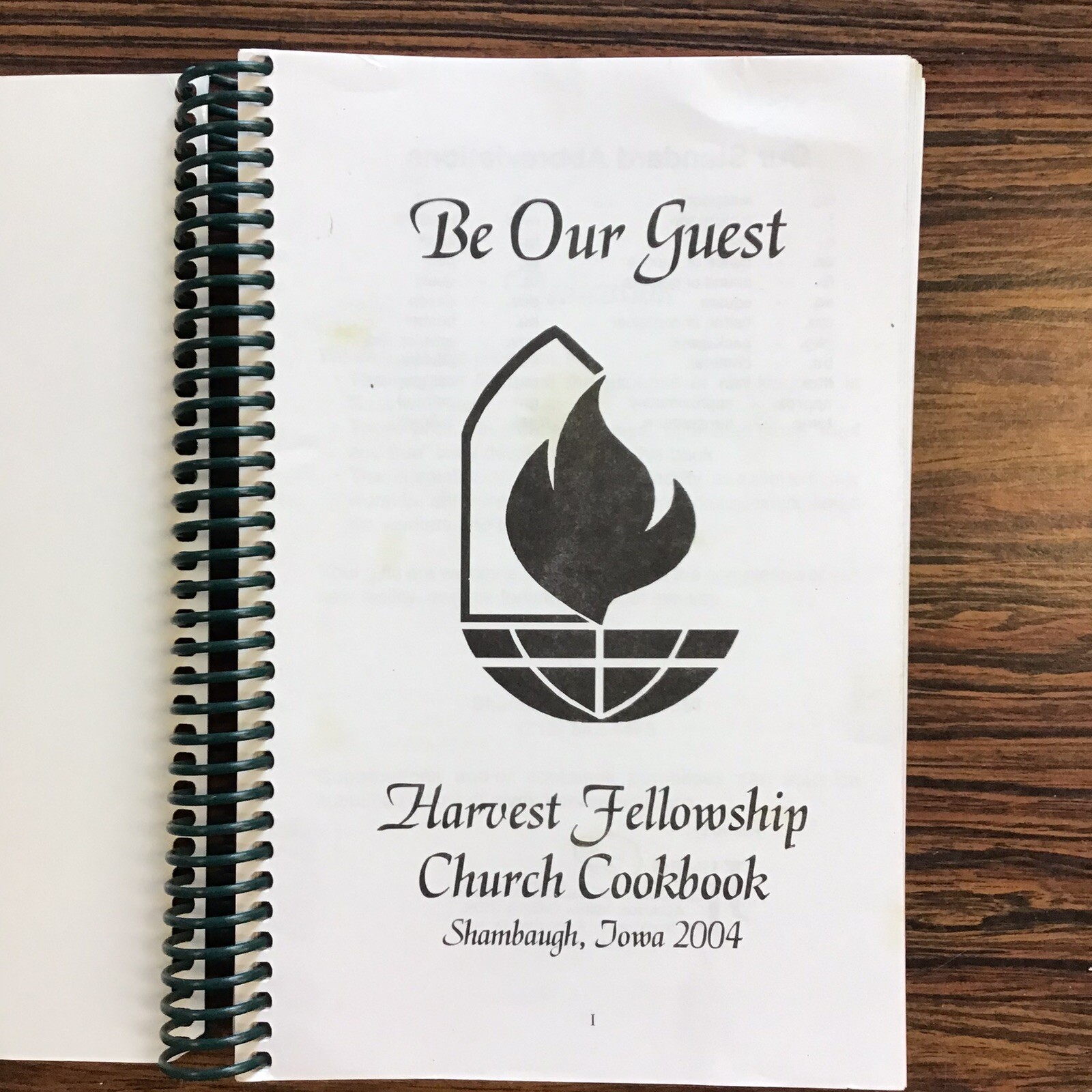 Shambaugh Iowa Harvest Fellowship Church 2004 Cookbook SEE INDEX PHOTOS