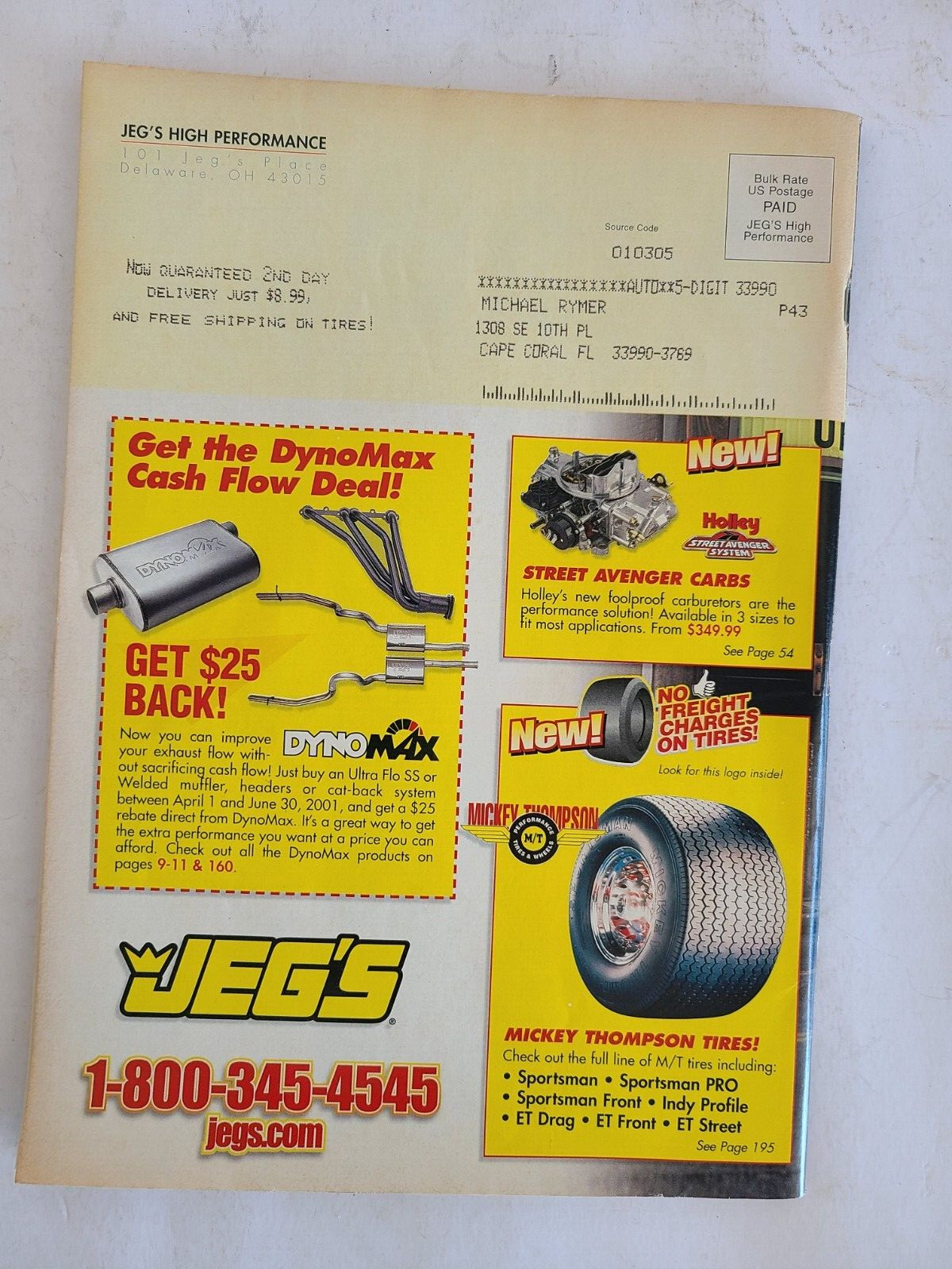 2000 JEG’S High Performance Catalog Mail Order 194 Pages Excellent Free Ship