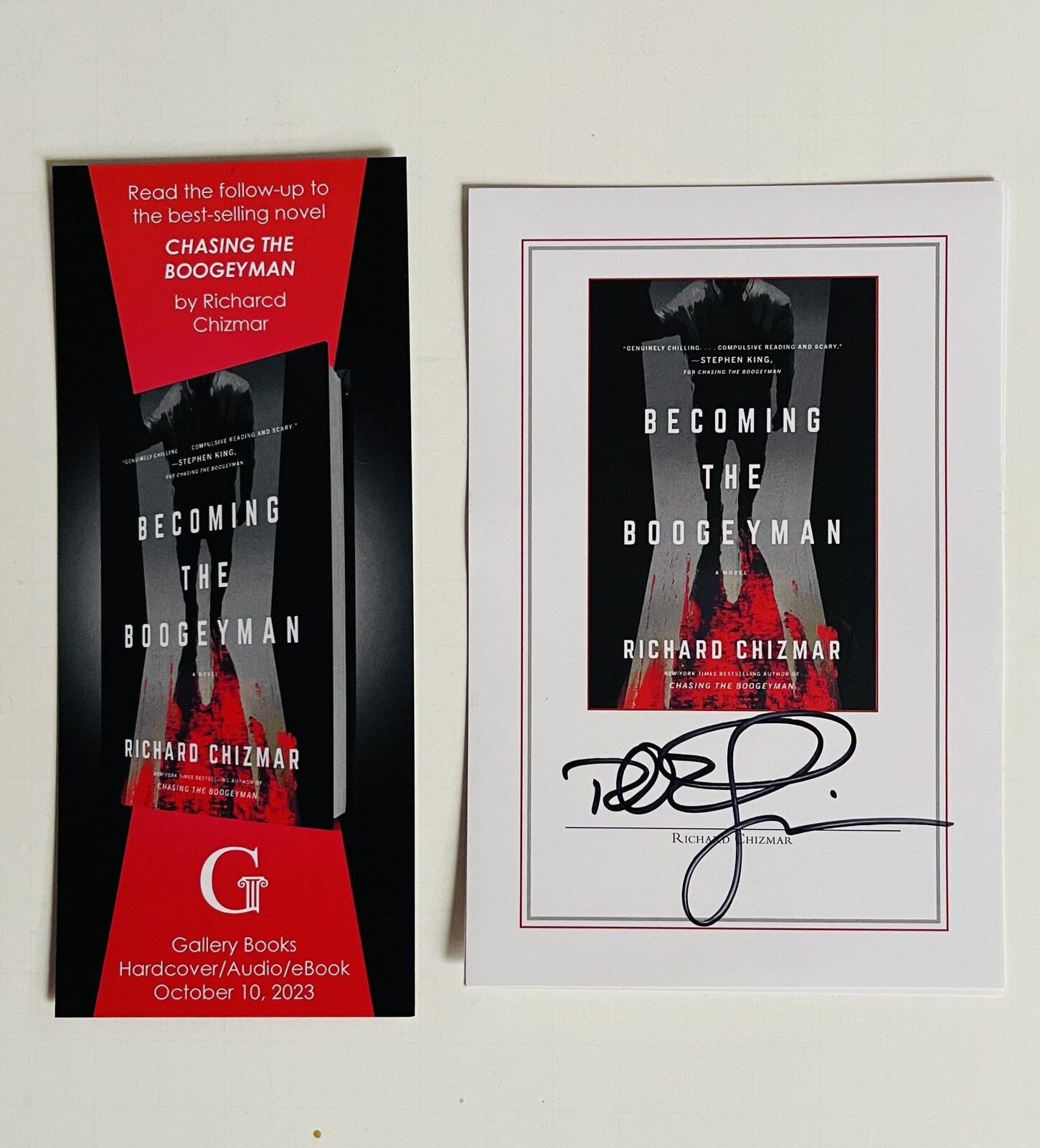 Becoming the Boogeyman by Richard Chizmar Hardcover 1st Ed W/Signed Bookplate