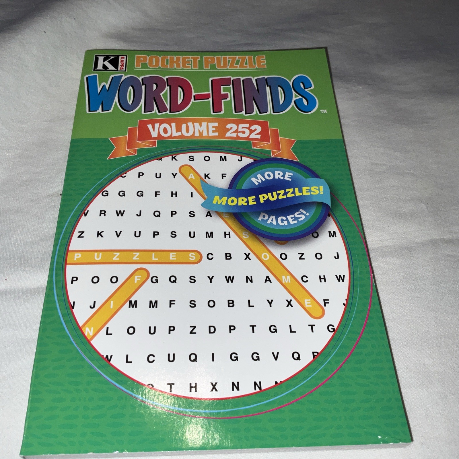 KAPPA Word-Find Pocket Puzzle Volume 252 Pages 129 W/ 58 Puzzles Large Print NEW