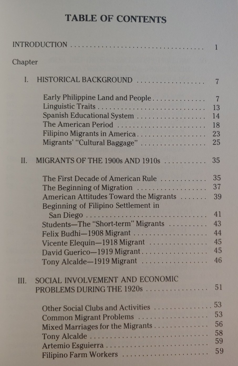 Filipino Migrants in San Diego 1900-1946 Adelaida Castillo-Tsuchida, History
