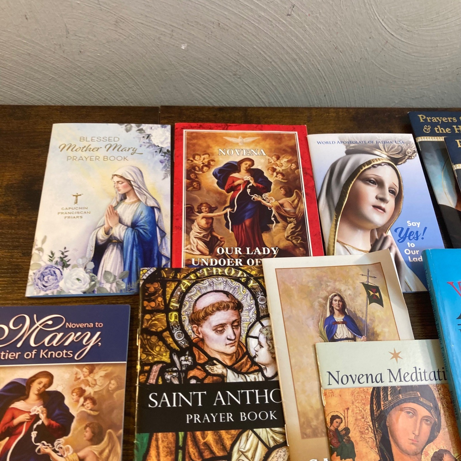 Catholic Prayer Book Lot Mary Marian Mother Teresa Padre Pio Saint Anthony 11pc