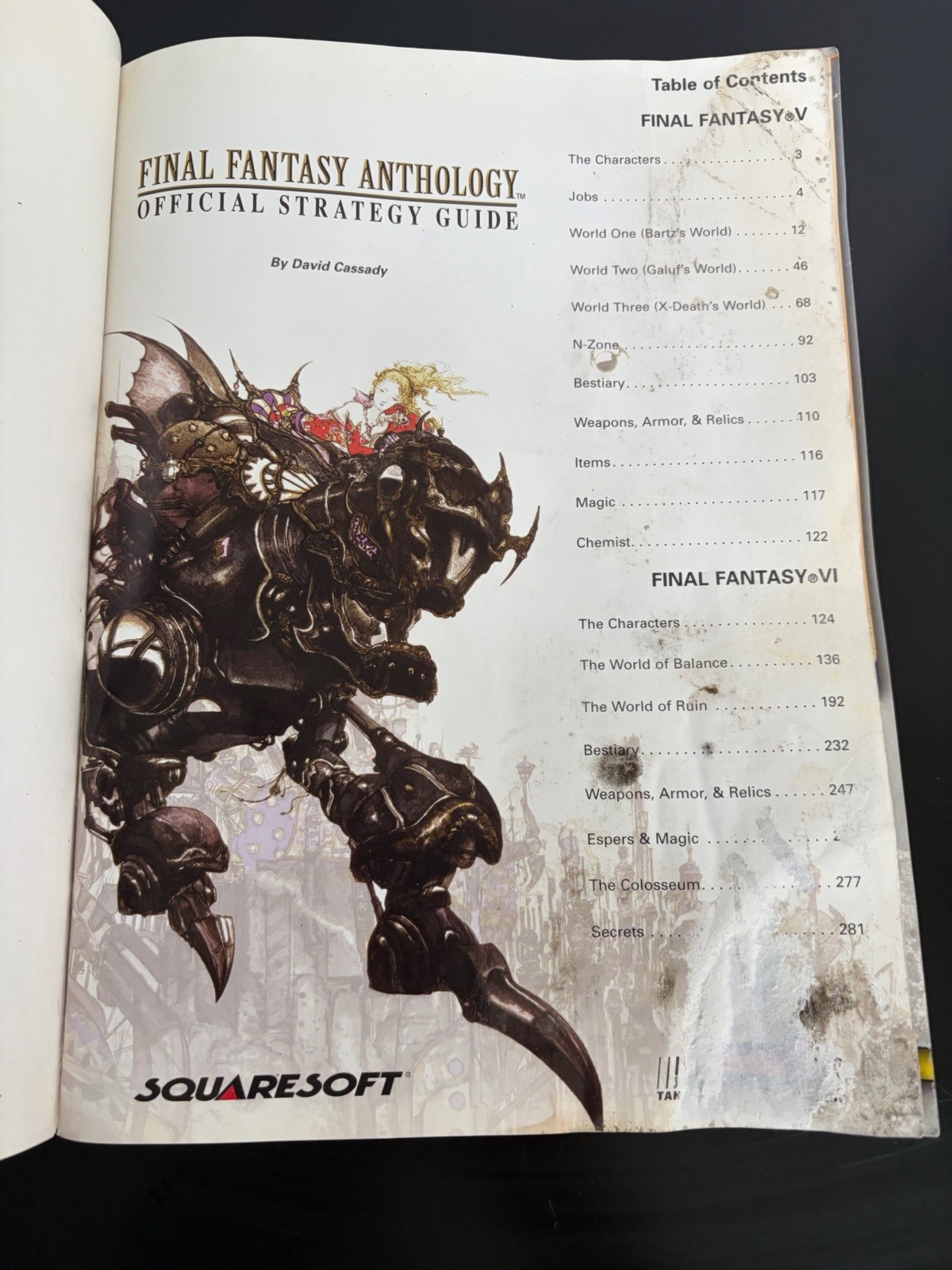 Final Fantasy Anthology Walkthrough Brady Games Strategy Guide Water Damage