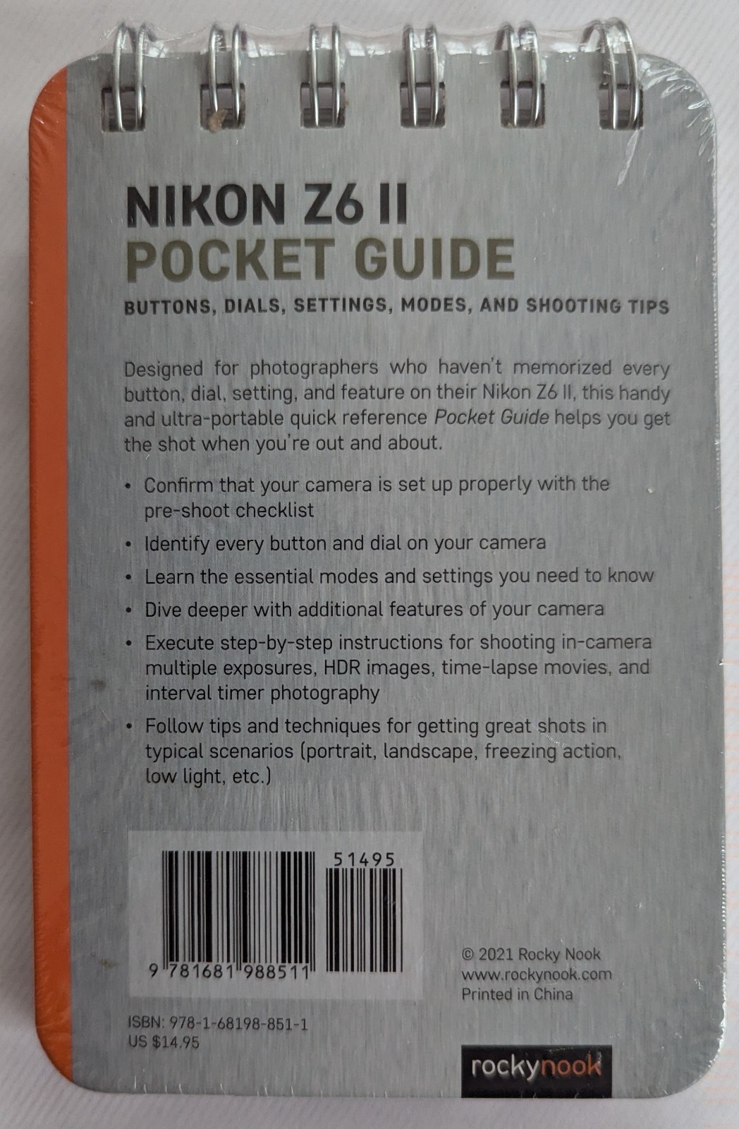Nikon Z6 II: Pocket Guide Spiral Bound Coil New Sealed 2021 Rocky Nook B-3