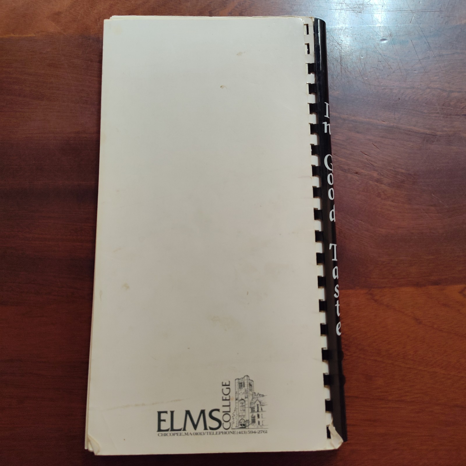 In Good Taste Spiral Bound Elms College Cookbook 159 Pages