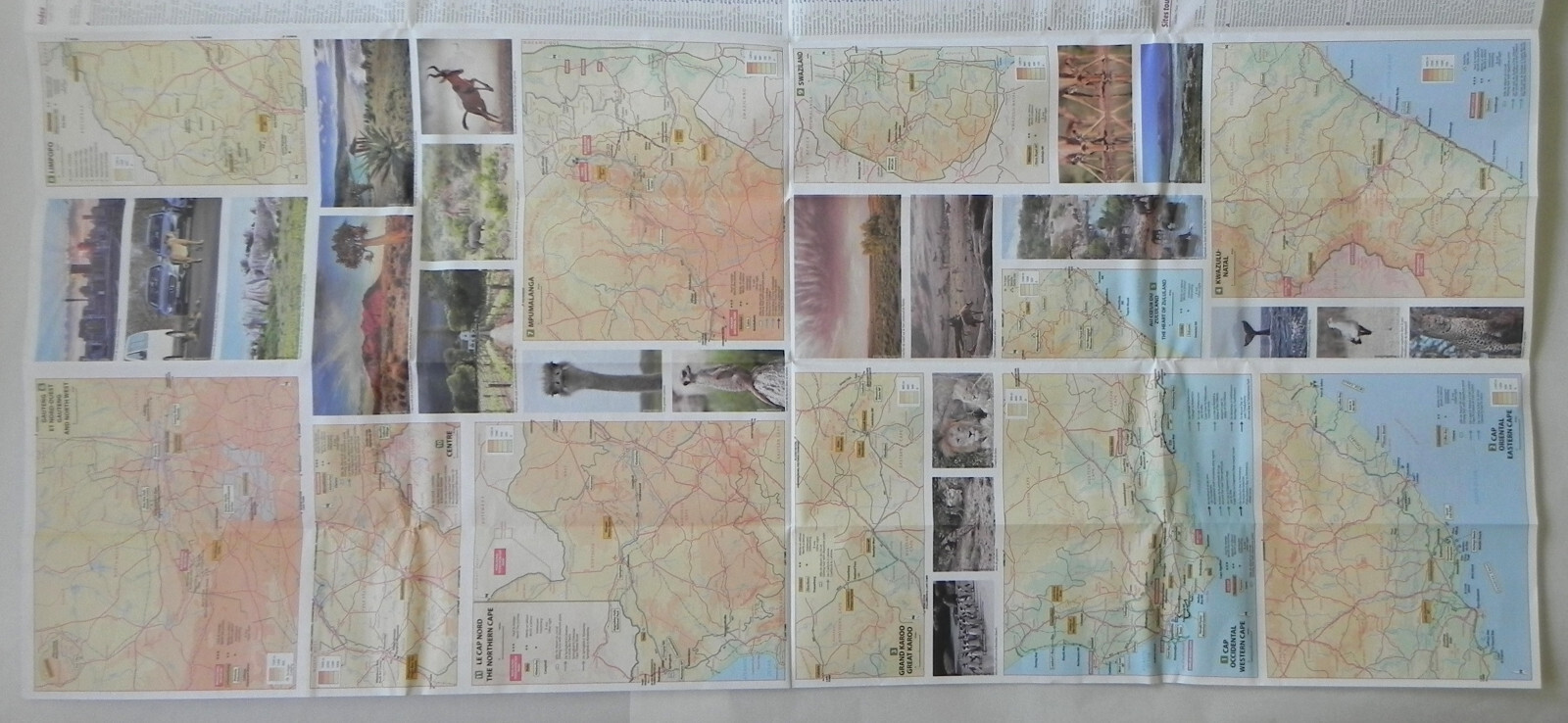 Michelin “South Africa” Road & Tourist Map #748, 39″x47″ Color Foldout, 2018