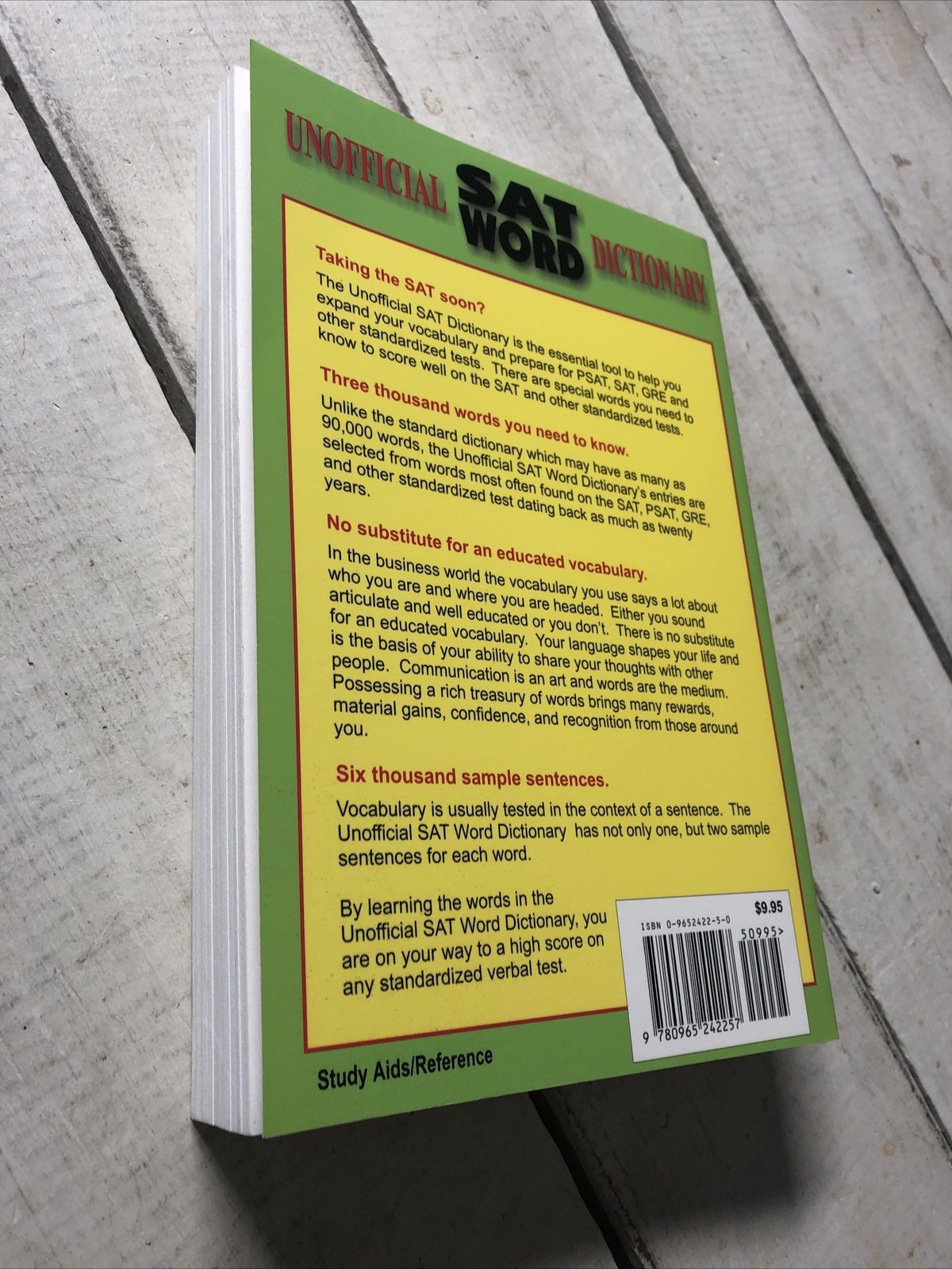 The Unofficial SAT Word Dictionary The Book the College Board Didn’t… Butchers