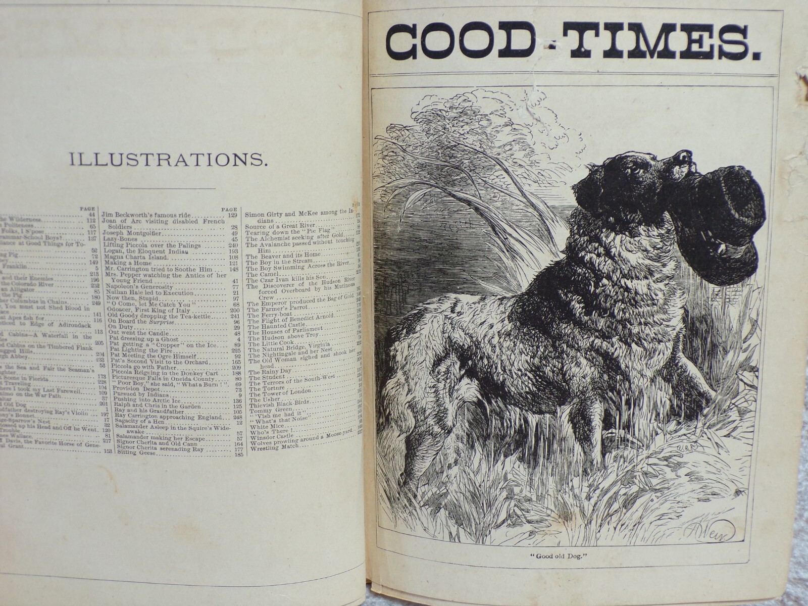 1885 BOOK GOOD TIMES FOR YOUNG PEOPLE HARD COVER 252 PAGES BY JOHN D. WILLIAMS