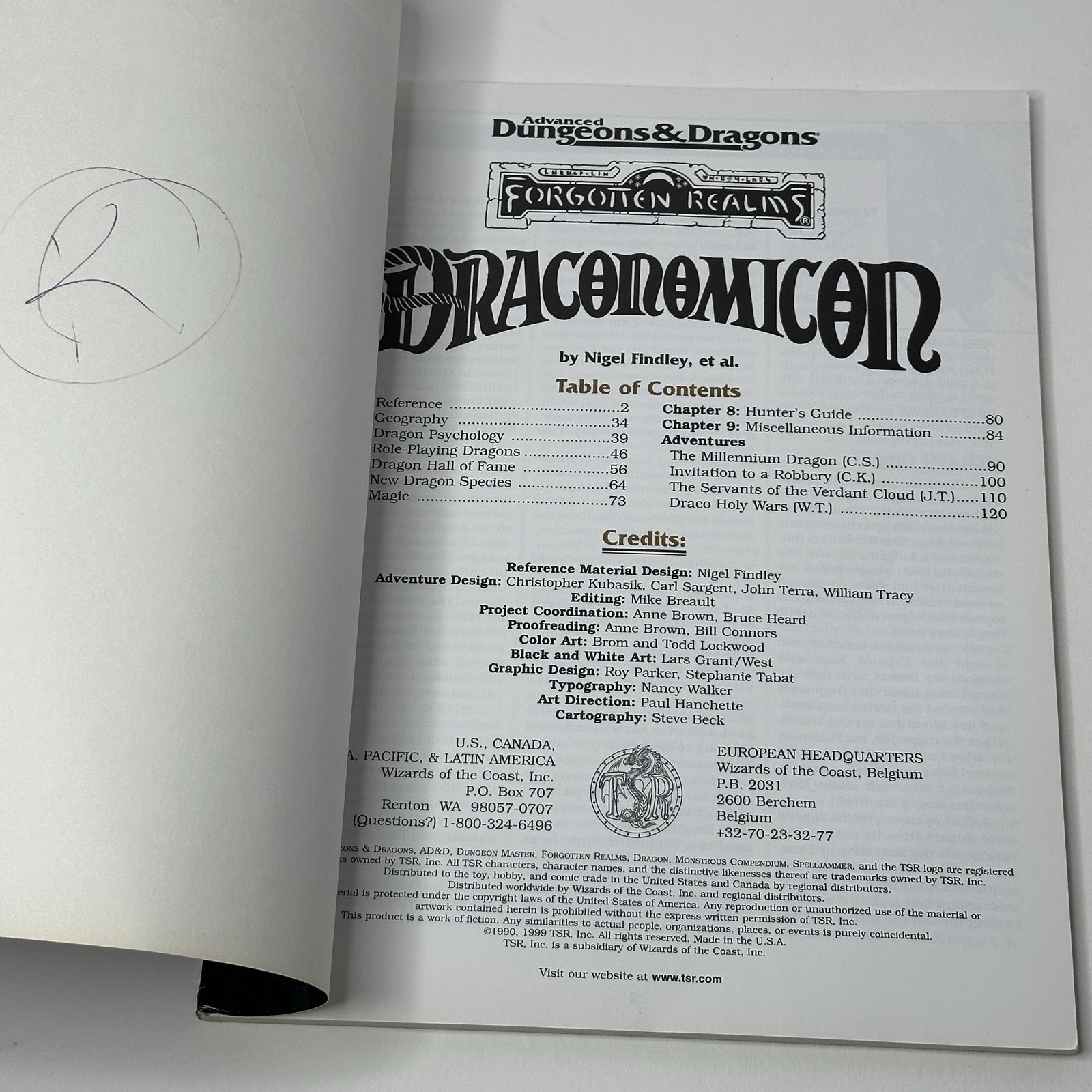 Draconomicon – (Advanced Dungeons & Dragons) 2nd Edition, Forgotten Realms- TSR