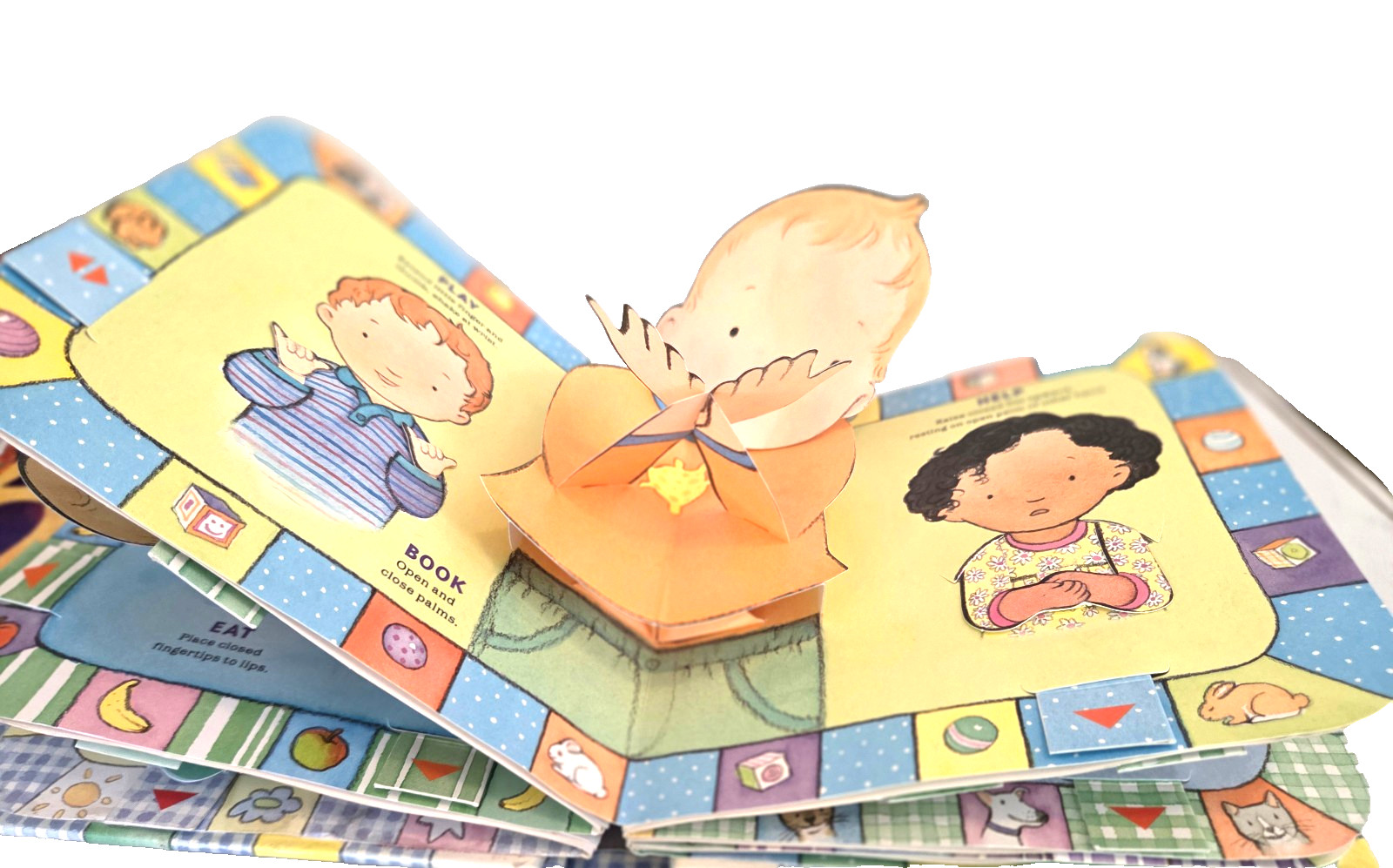 2 Pop-Up Books_ROBERT SABUDA Baby Signs 7×7″_Cookie Count 7″x8″_both like new