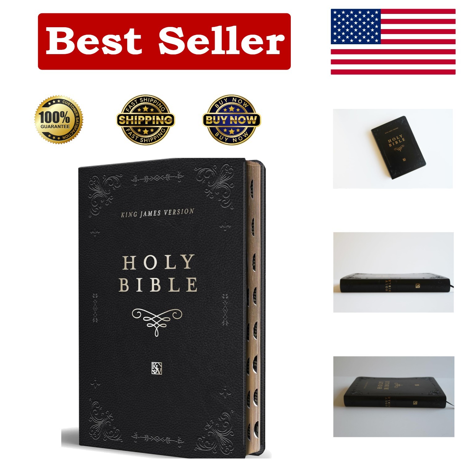 Thinline KJV Holy Bible with Giant Print and Convenient Thumb Index, 1408 Pages
