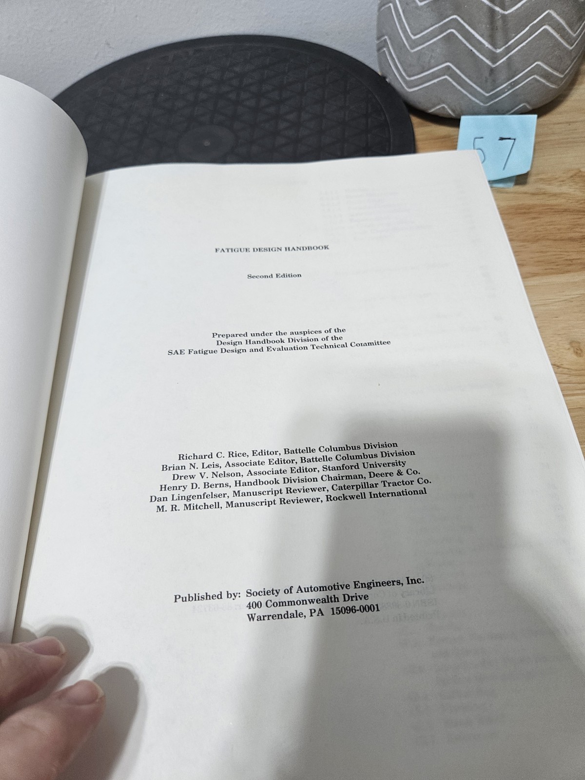 FATIGUE DESIGN HANDBOOK. AE-10 1988 Hardcover