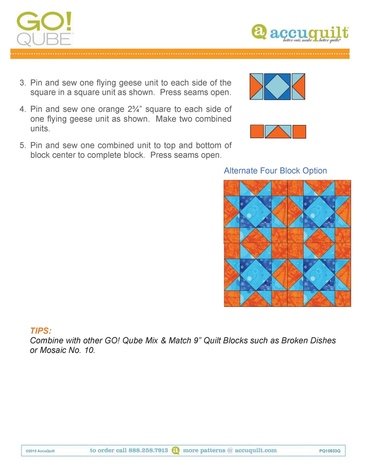 ACCUQUILT Go Qube 9″ Blocks – STEEL WIRE BOUND – PROTECTIVE COVERS